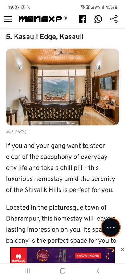 Kasauli Edge Apt With Balcony Εξωτερικό φωτογραφία